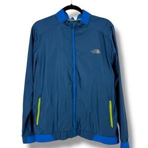 The North Face Blue Running Jacket Windbreaker Mens Sz Medium Style NF00CA3U